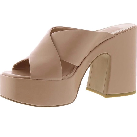Rare! Dolce Vita Wonder Heels Platform Sandals in Nude/Blush - Picture 2 of 4